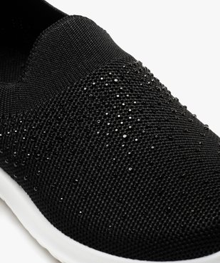 Baskets fille running unies à strass et sans lacets  vue6 - GEMO (ENFANT) - GEMO