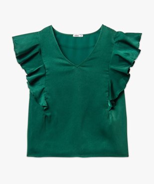 Blouse sans manches en satin volanté femme vue4 - GEMO(FEMME PAP) - GEMO