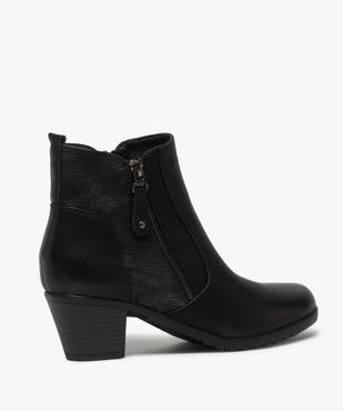 Boots femme à talon unis multi-matières avec doublure douce vue4 - GEMO (CONFORT) - GEMO