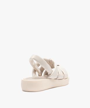 Sandales femme à semelle épaisse et brides matelassées vue4 - GEMO (CASUAL) - GEMO