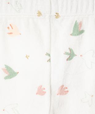 Pyjama 2 pièces en velours motifs oiseaux bébé fille vue3 - GEMO 4G BEBE - GEMO