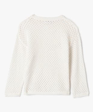 Pull large en maille ajourée fille vue3 - GEMO (ENFANT) - GEMO