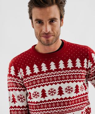 Pull de Noël imprimé jacquard homme vue2 - GEMO (HOMME) - GEMO