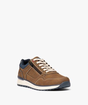 Baskets casual à lacets et zip homme vue3 - URBAN STEPS - GEMO