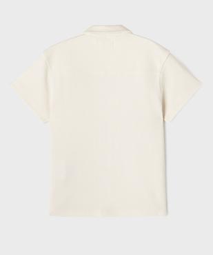 Chemise manches courtes à col cubain en coton texturé garçon vue4 - GEMO 4G GARCON - GEMO