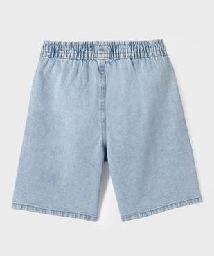 Bermuda en jean regular à taille élastiquée garçon vue3 - GEMO (JUNIOR) - GEMO