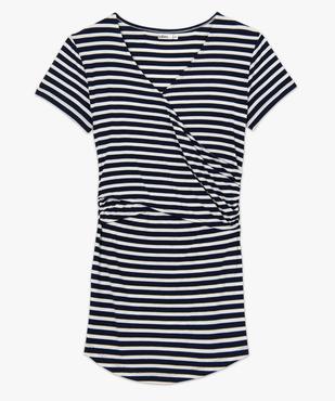 Tee-shirt de grossesse et allaitement cache-cœur vue4 - GEMO (MATER) - GEMO