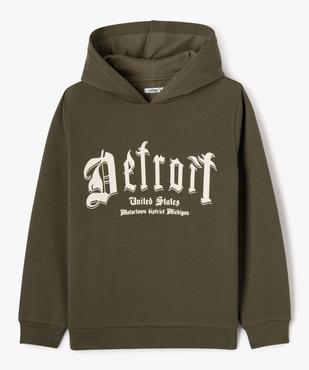 Sweat à capuche avec inscription garçon vue1 - GEMO (JUNIOR) - GEMO