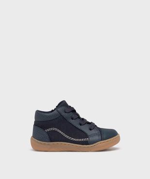 Chaussures de marche fermeture lacets et zip bébé garçon - Buggy vue1 - BUGGY - GEMO