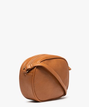 Sac bandoulière rond à motifs écailles et géométriques vue2 - GEMO (ACCESS) - GEMO