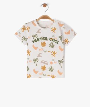 Tee-shirt à manches courtes à motifs palmiers bébé garçon vue1 - GEMO 4G BEBE - GEMO