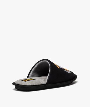 Chaussons homme mules en velours imprimé - Garfield vue4 - GARFIELD - GEMO