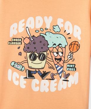 Tee-shirt manches courtes coupe large avec motif garçon vue2 - GEMO 4G GARCON - GEMO