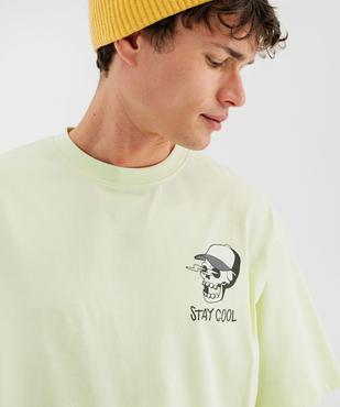 Tee-shirt manches courtes oversize à motif urbain homme vue2 - GEMO 4G HOMME - GEMO