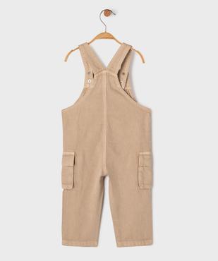 Salopette en toile denim bébé garçon avec poches cargo  vue5 - GEMO 4G BEBE - GEMO