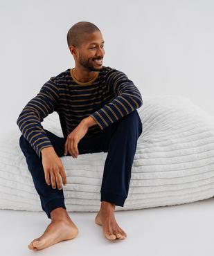 Pyjama en jersey de coton avec haut rayé homme vue5 - GEMO 4G HOMME - GEMO