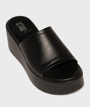 Mules à semelle plateforme et talon compensé femme vue5 - 5 MILES - GEMO