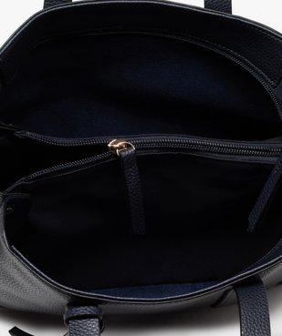 Sac à main compact en matière souple et grainée femme vue3 - GEMO (ACCESS) - GEMO