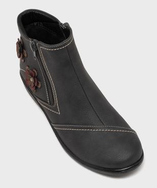 Boots confort à talon compensé avec motifs fleurs femme vue5 - G'FLEX - GEMO