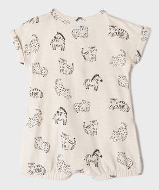 Combinaisons courtes en coton à motifs félins bébé fille (lot de 2) vue4 - GEMO 4G BEBE - GEMO