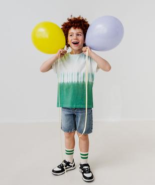 Tee-shirt manches courtes bicolore garçon vue5 - GEMO (ENFANT) - GEMO