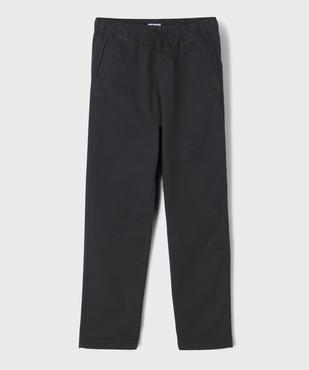 Pantalon en coton stretch avec taille élastique garçon vue2 - GEMO (JUNIOR) - GEMO