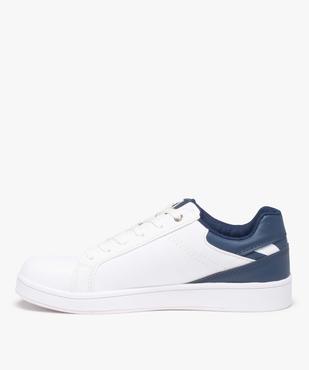 Baskets homme tennis basses bicolores à lacets - Yale vue3 - YALE - GEMO