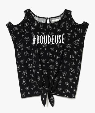 Top épaules dénudées à motifs all-over vue2 - GEMO (JUNIOR) - GEMO
