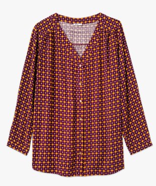 Chemise à manches longues imprimée femme grande taille vue4 - GEMO 4G GT - GEMO
