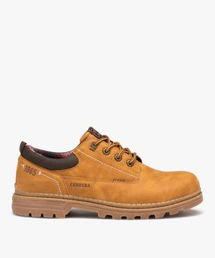 Derbies homme unis à semelle crantée et col rembourré vue2 - CARRERA - GEMO