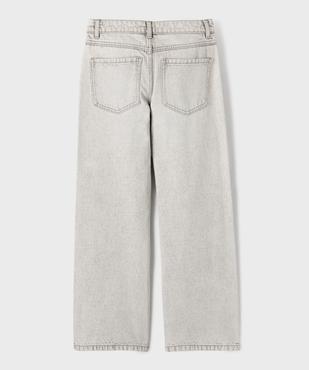 Jean baggy en denim de coton délavé fille vue3 - GEMO 4G FILLE - GEMO