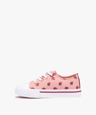 Tennis fille en toile imprimée fermeture lacets élastiques vue3 - GEMO 4G FILLE - GEMO