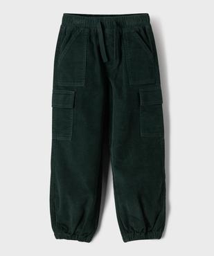 Pantalon jogger en velours côtelé garçon vue2 - GEMO (ENFANT) - GEMO