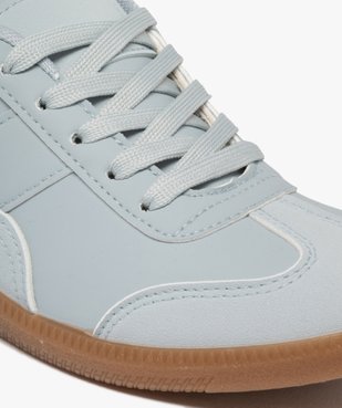 Baskets femme avec semelle en caoutchouc et contrastes en suédine vue6 - SANS MARQUE - GEMO