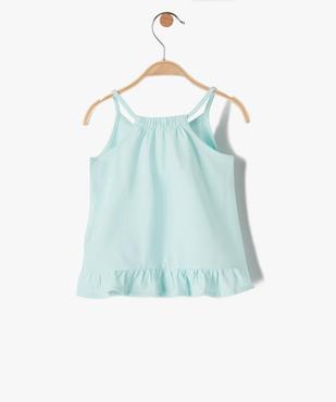 Débardeur bébé fille à fines bretelles et volant dans le bas vue3 - GEMO(BEBE DEBT) - GEMO