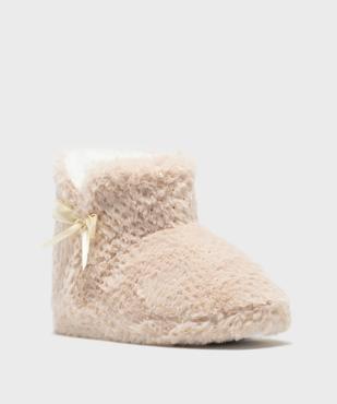 Chaussons montants en fourrure imitation et paillettes femme vue2 - GEMO 4G FEMME - GEMO