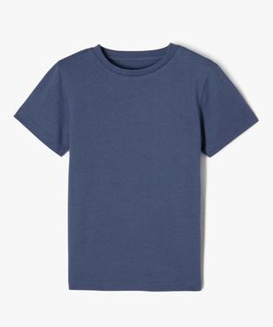 Tee-shirt à manches courtes en coton uni garçon vue1 - GEMO (ENFANT) - GEMO