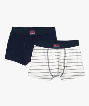 Boxers en coton stretch garçon (lot de 2) - LuluCastagnette vue1 - LULU CASTAGNETTE GEMO FOR GOOD - GEMO