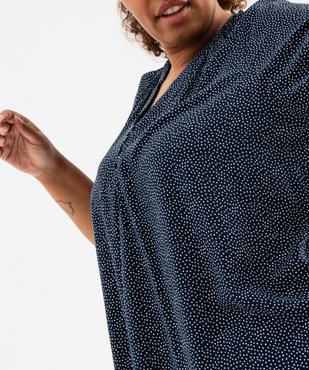 Blouse imprimée à manches 3/4 femme grande taille vue2 - GEMO 4G GT - GEMO