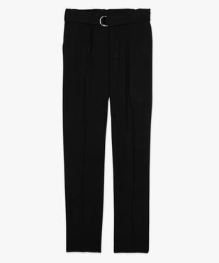 Pantalon femme coupe carotte en maille piquée fluide vue4 - GEMO(FEMME PAP) - GEMO