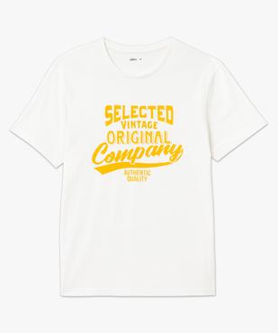 Tee-shirt à manches courtes avec inscription vintage homme vue4 - GEMO 4G HOMME - GEMO