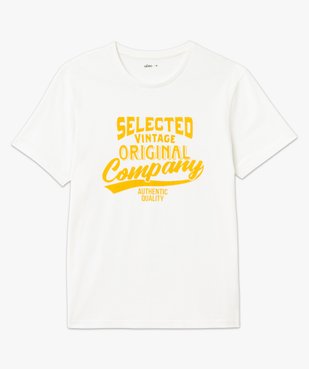 Tee-shirt à manches courtes avec inscription vintage homme vue4 - GEMO 4G HOMME - GEMO