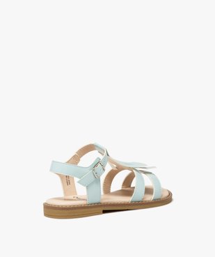 Sandales fille unies avec brides vernies à franges  vue4 - GEMO (ENFANT) - GEMO