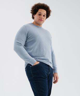 Pull en coton en maille fine à col rond homme  vue6 - GEMO (HOMME) - GEMO