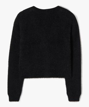 Gilet court en maille duveteuse fille vue3 - GEMO (JUNIOR) - GEMO