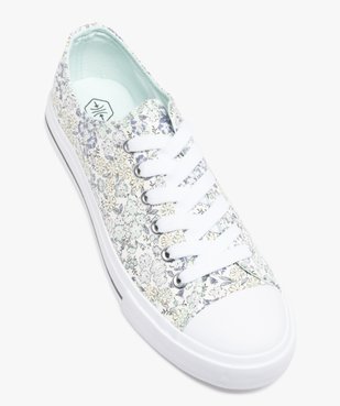 Baskets femme en toile imprimée et bout renforcé vue5 - GEMO 4G FEMME - GEMO