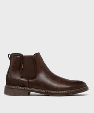 Chelsea boots avec empiècement au talon homme - Mario Baldano vue1 - MARIO BALDANO - GEMO