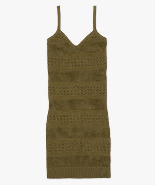 Robe femme à bretelles en maille ajourée vue4 - GEMO(FEMME PAP) - GEMO