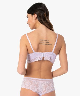 Soutien-gorge triangle en dentelle vue2 - GEMO(HOMWR FEM) - GEMO