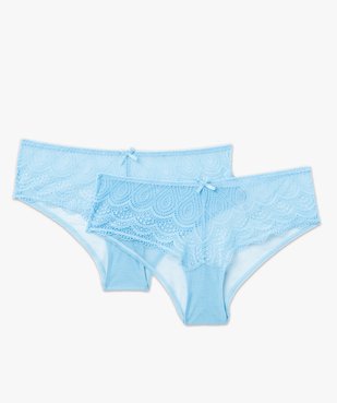 Shorty en dentelle et tulle femme (lot de 2) vue4 - GEMO(HOMWR FEM) - GEMO